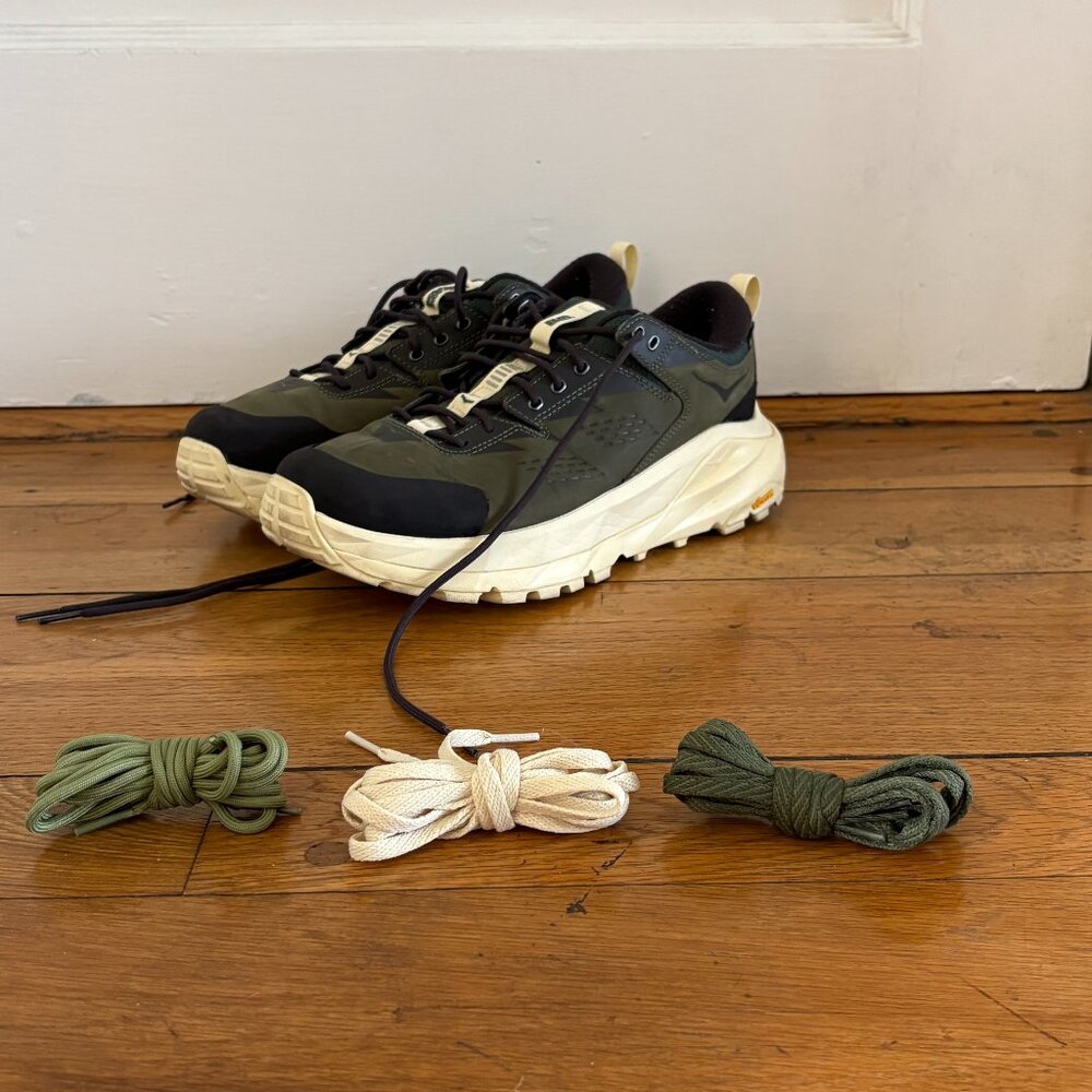 END. x Hoka One One 'Overland' Kaha Low GTX | Mens Size 9.5 | Chive & Flan